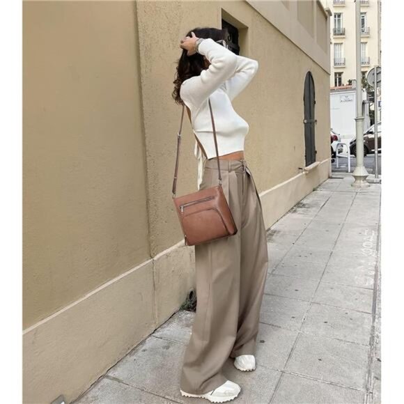 Crossbody Purse for Women Multi Pockets Bag Vegan Leather Small Shoulder Purse - Picture 3 of 7